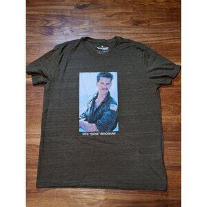 Lucky Brand L Paramount Top Gun T-Shirt Mens Brown Nick Goose‎ Bradshaw Casual